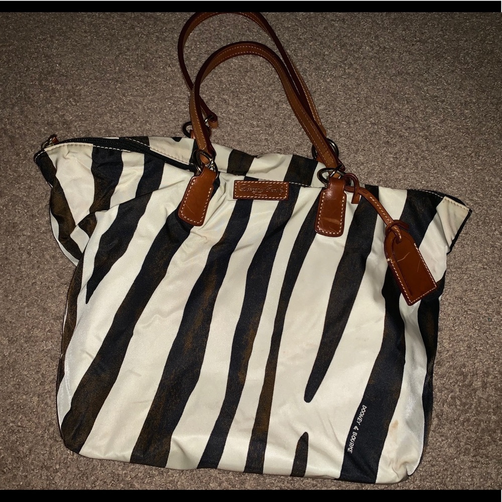 Rooney and Bourke Large Zebra Print Tote